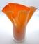 Murano handkerchief vase, blown glass, 1960s design, white and orange.