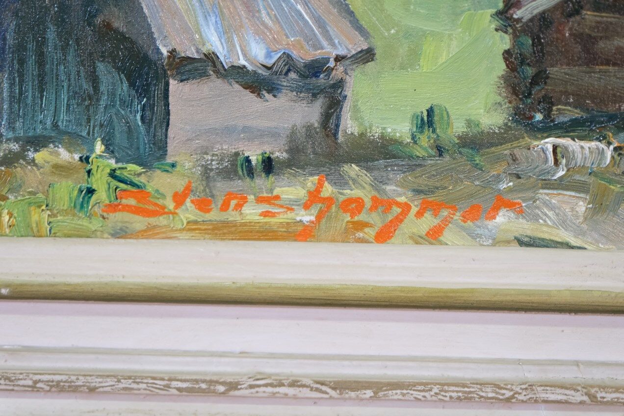 Carl Stenshammar, Swedish Landscape, 1950s, Oil on Canvas, Framed