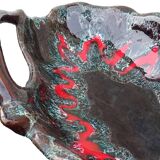 Grand bol vintage français en faïence de Vallauris avec deux anses