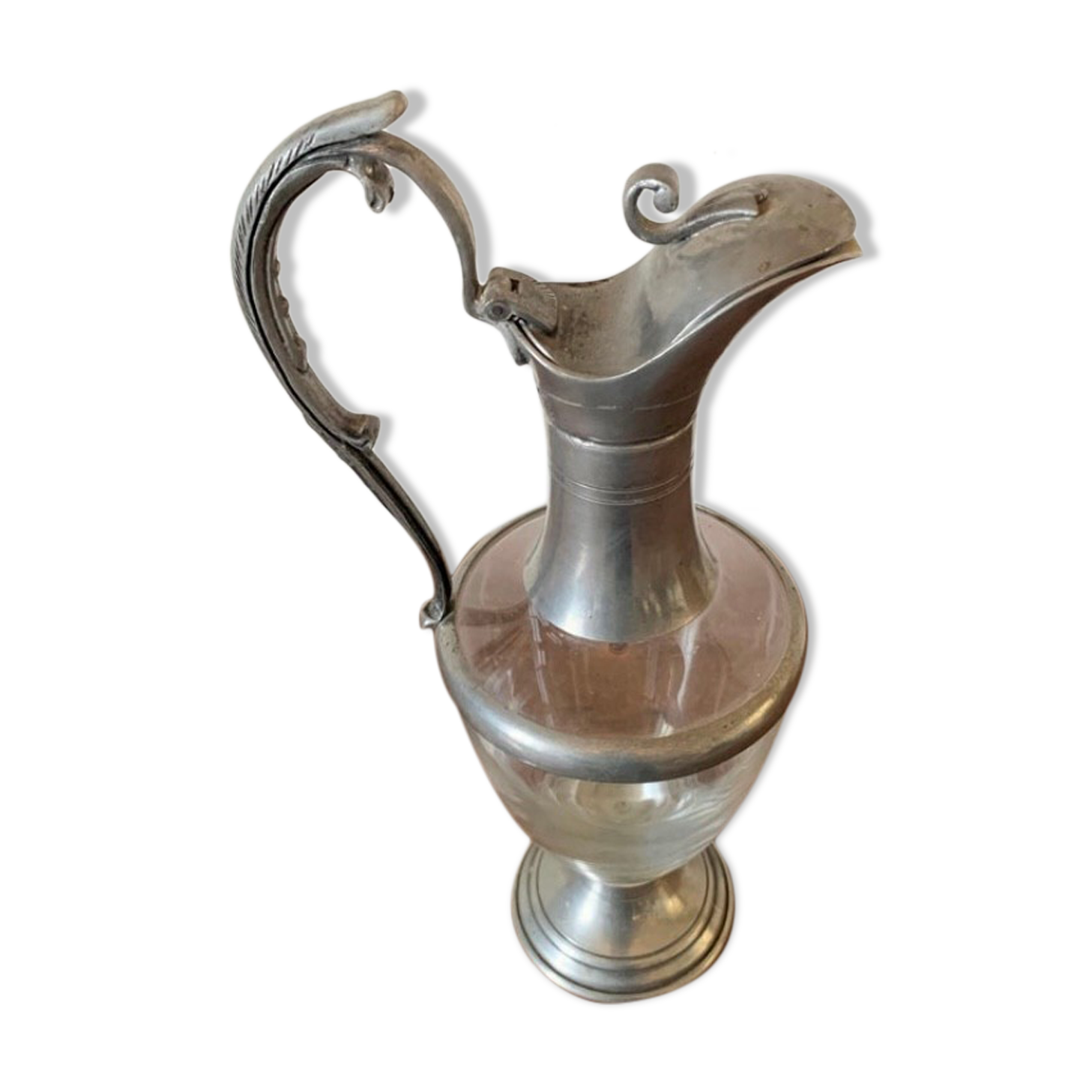 Ewer, Glass and tin, circa 1950