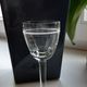 Set of 5 glasses of trompe l'oeil white wine bar 40s