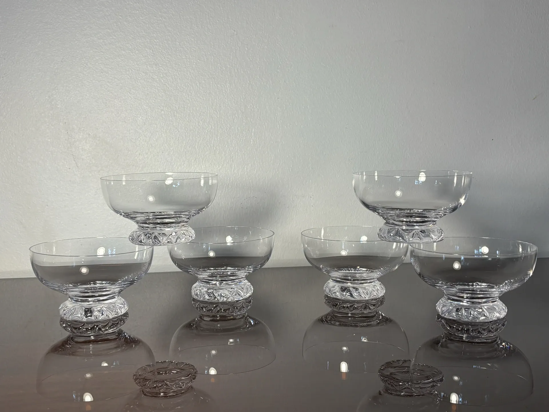Verres a champagne 6p. Daum