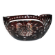 Saint-Louis Crystal Salad Bowl? Lined with Red Bordeaux Overlay Floral