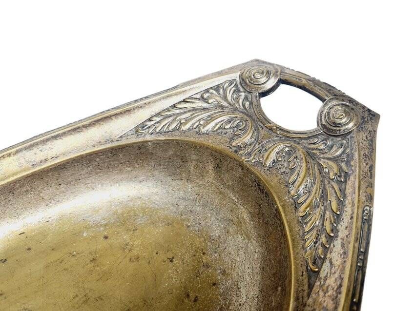 Art Nouveau glass plate from the Austro-Hungarian Empire, 1900s.