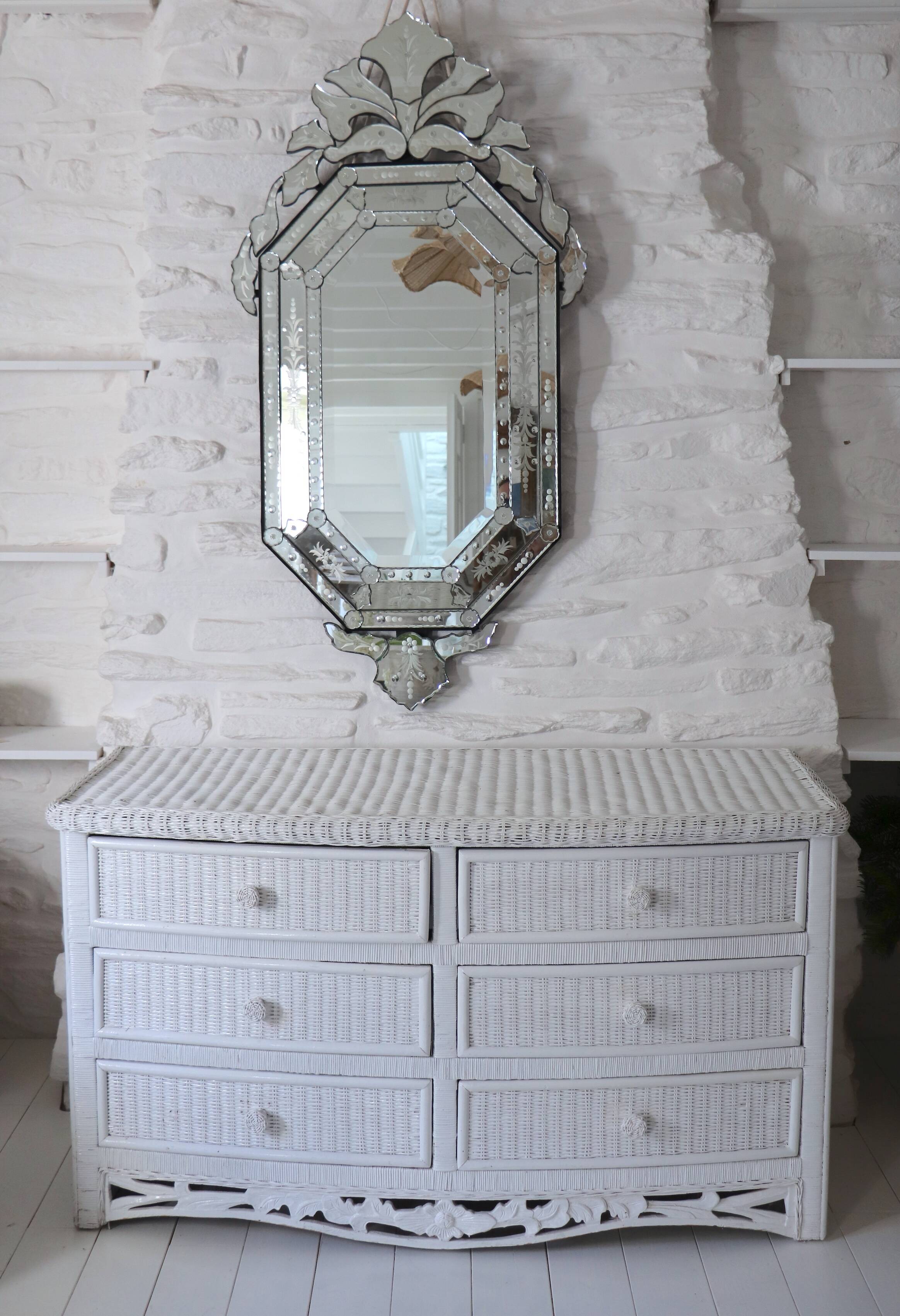 Wicker commode, 20th century