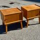Set of 2 Danish oak bedside tables, 1940s