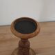 Turned and carved wooden candlestick with foliage decoration – H 20 cm