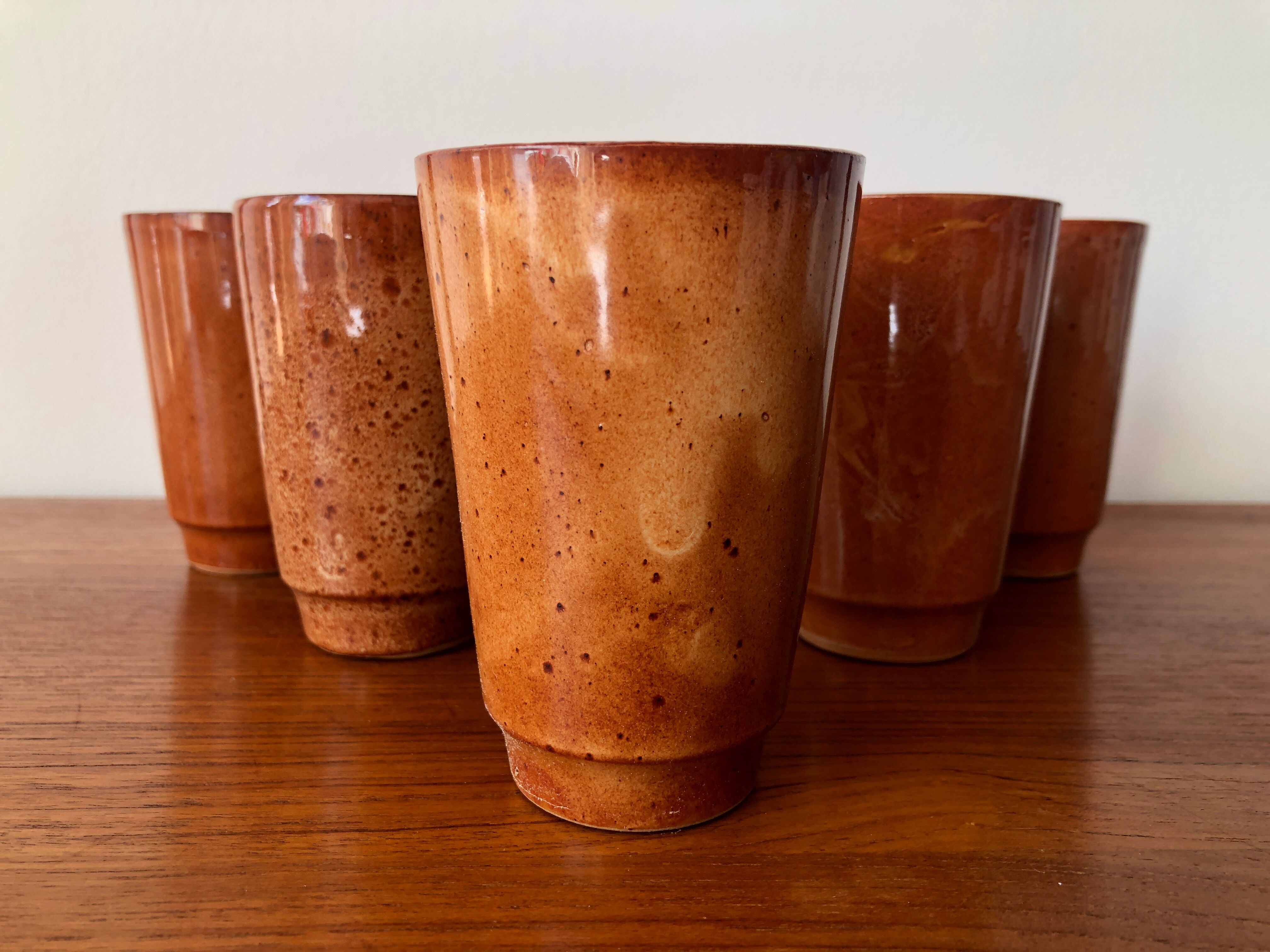 Digoin cups in glazed stoneware