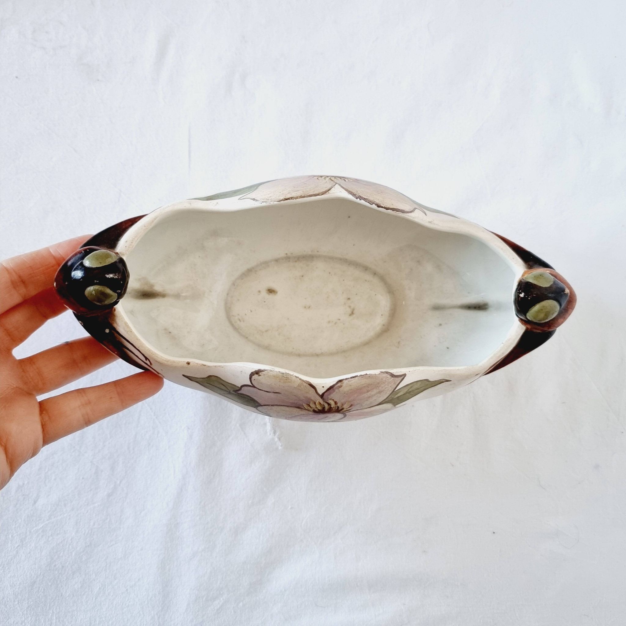 Authentic 1901 Royal Copenhagen Art Nouveau Porcelain planter Attributed to Arnold Krog