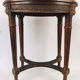 Stool in varnished natural wood Louis XVI style