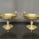 Pair of bronze sweet bowls.