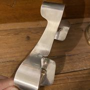 Candlestick candlestick design 1970 metal silver Saint Médard