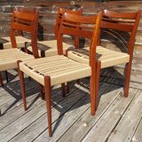 6 elegant vintage 1960s Danish rope chairs