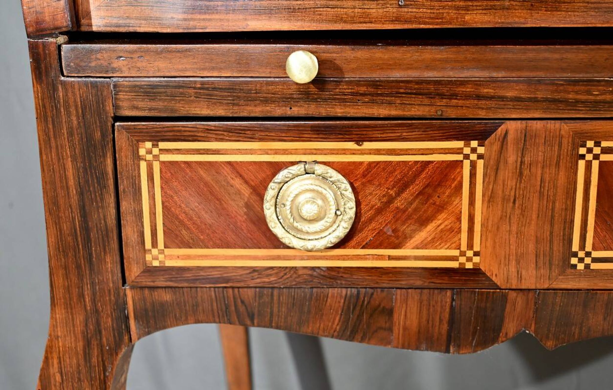 Mahogany and Rosewood Cylinder Desk, Louis XV period – 1st part XVI