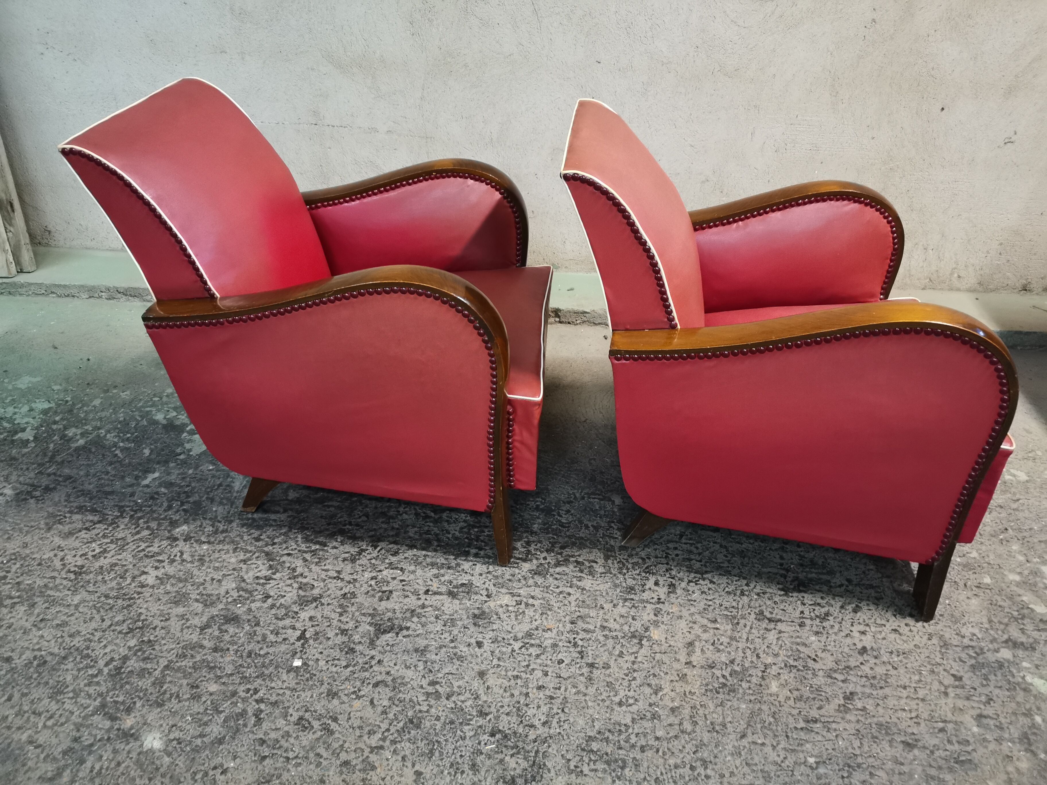 Fauteuil club paire de fauteuils des années 50 - 60