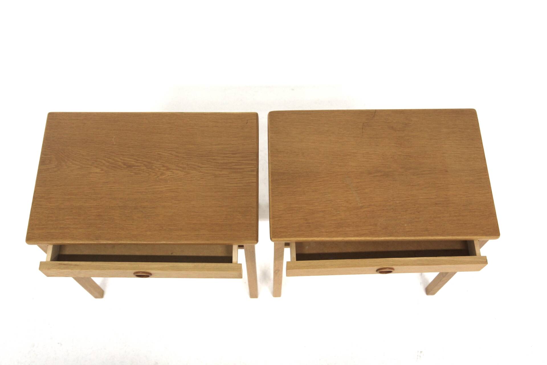 Set of 2 oak bedside tables, Sweden, 1960