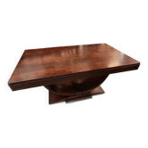 Table à manger Art Déco à piétement central berceau années 30