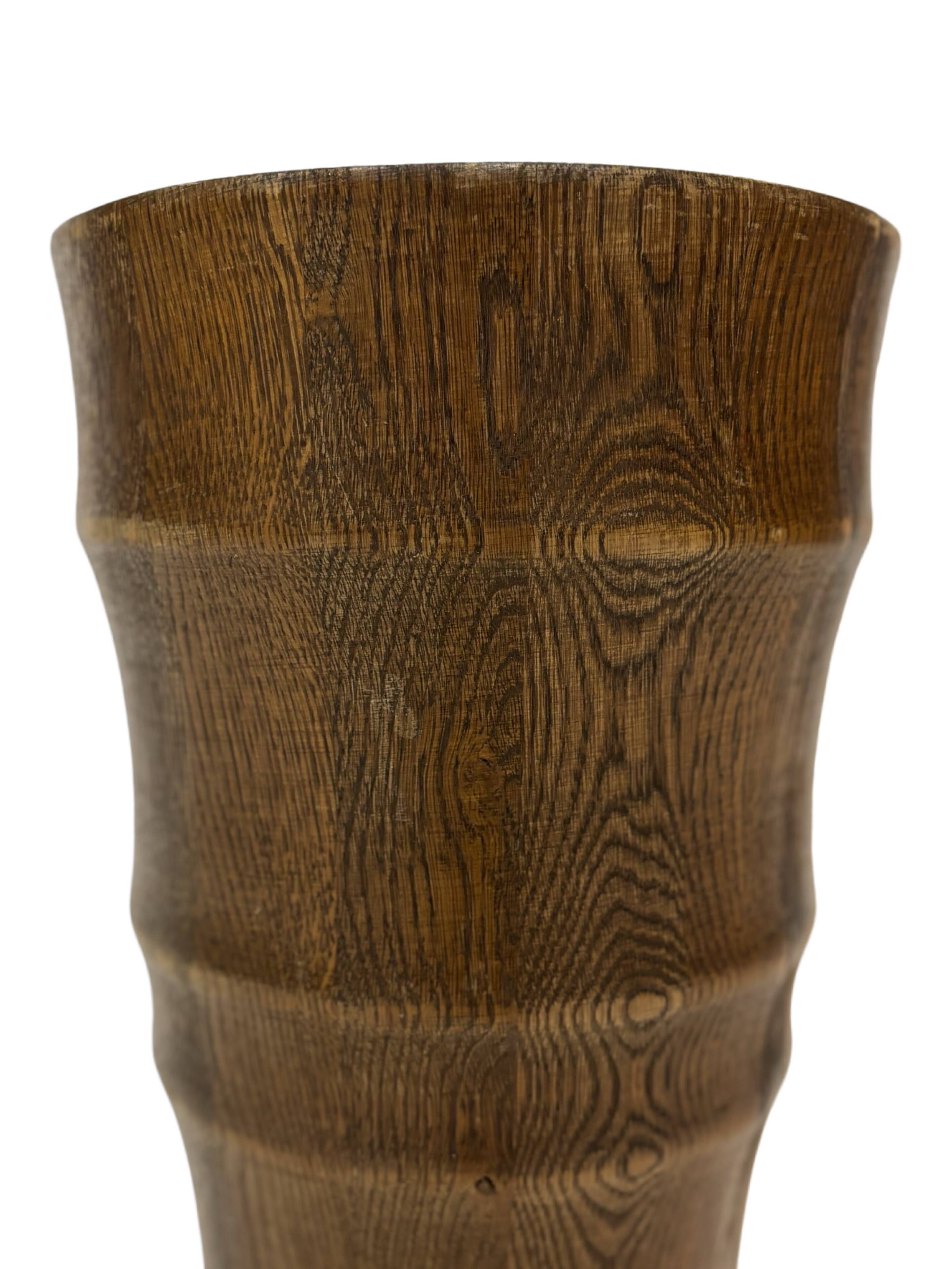 Vintage umbrella holder wooden basket storage 1960 minimalist design