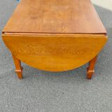 Refectory table with flaps in solid oak