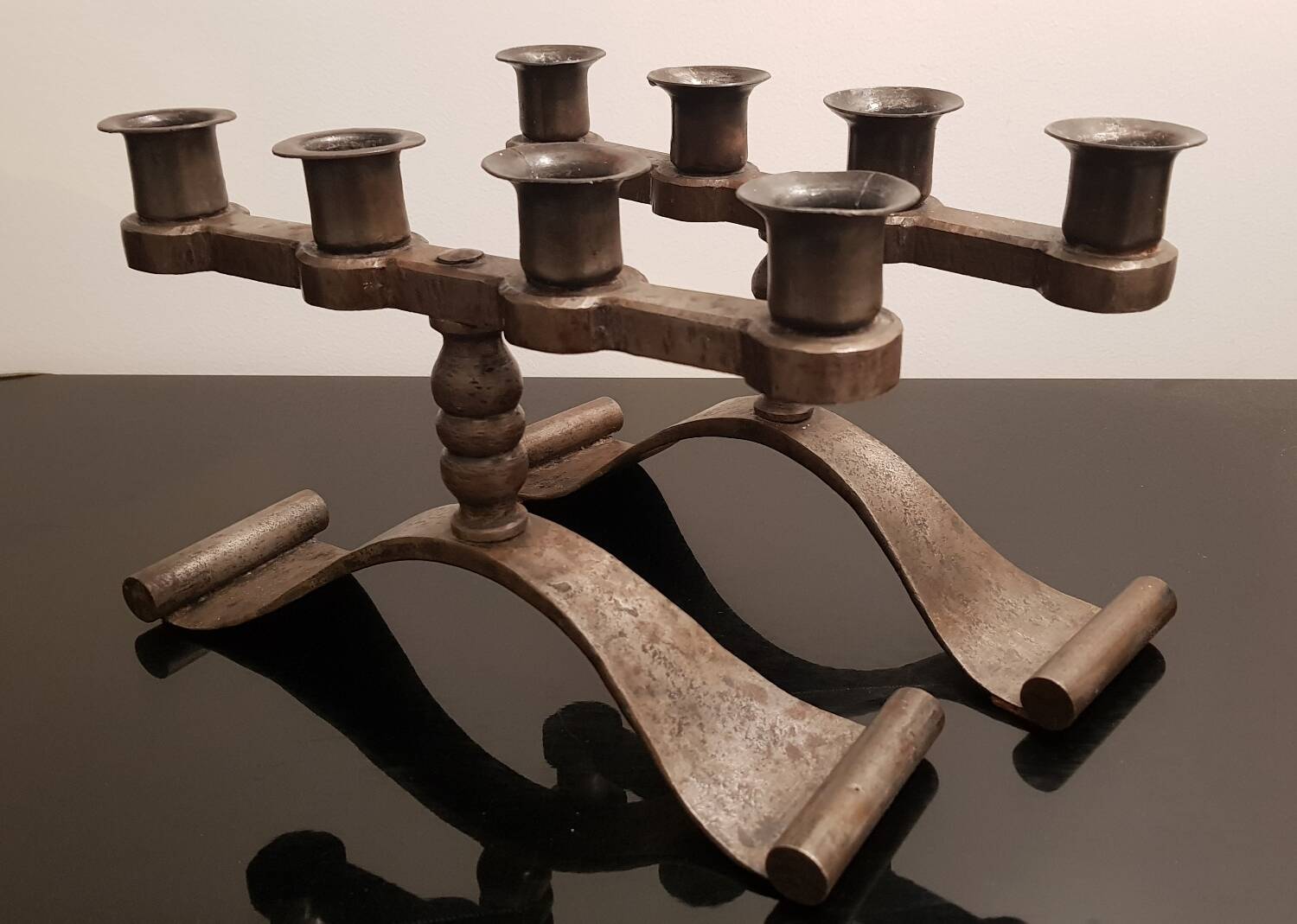 2 wrought iron chandeliers