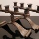 2 wrought iron chandeliers
