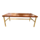 Scandinavian coffee table in teak and brass.