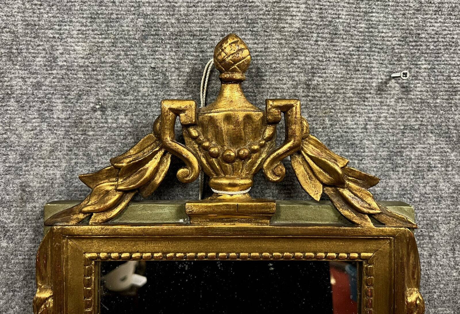 Louis XVI style mirror in gilded wood and lacquered wood circa 1900