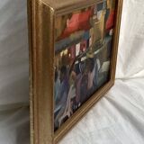 Oil painting signed canvas dimensions: height -32.5 cm - width 42 cm -