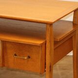 Bureau vintage de Roger Landault en chêne, 1950