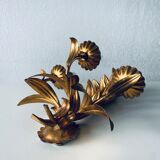 Golden leaf wall light