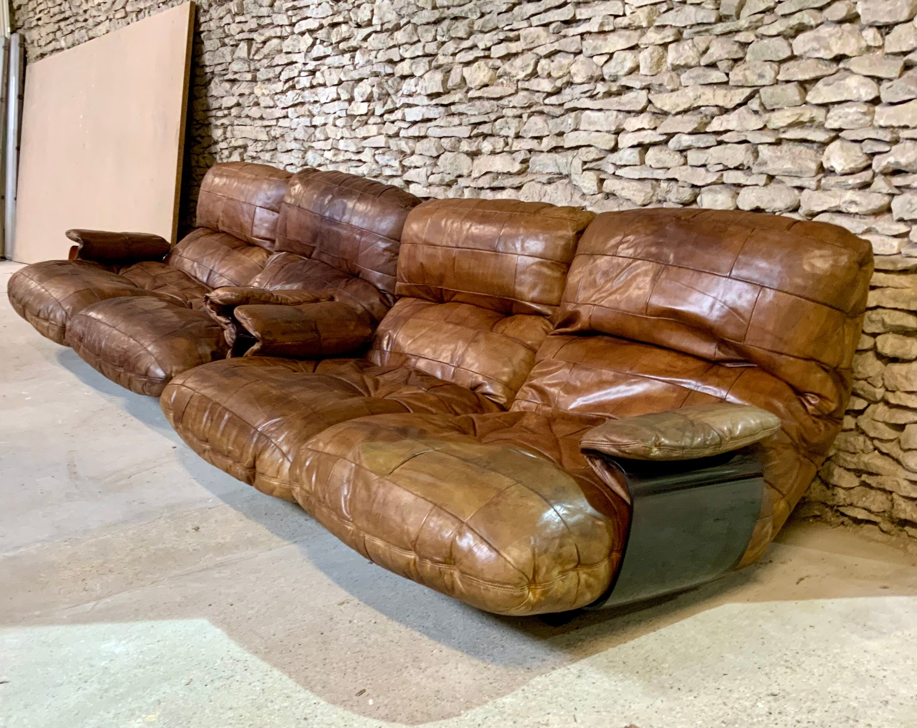 Pair of Marsala sofas, Michel Ducaroy for Ligne Roset 1970s