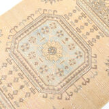 Shabby chic oushak runner rug 333x82cm