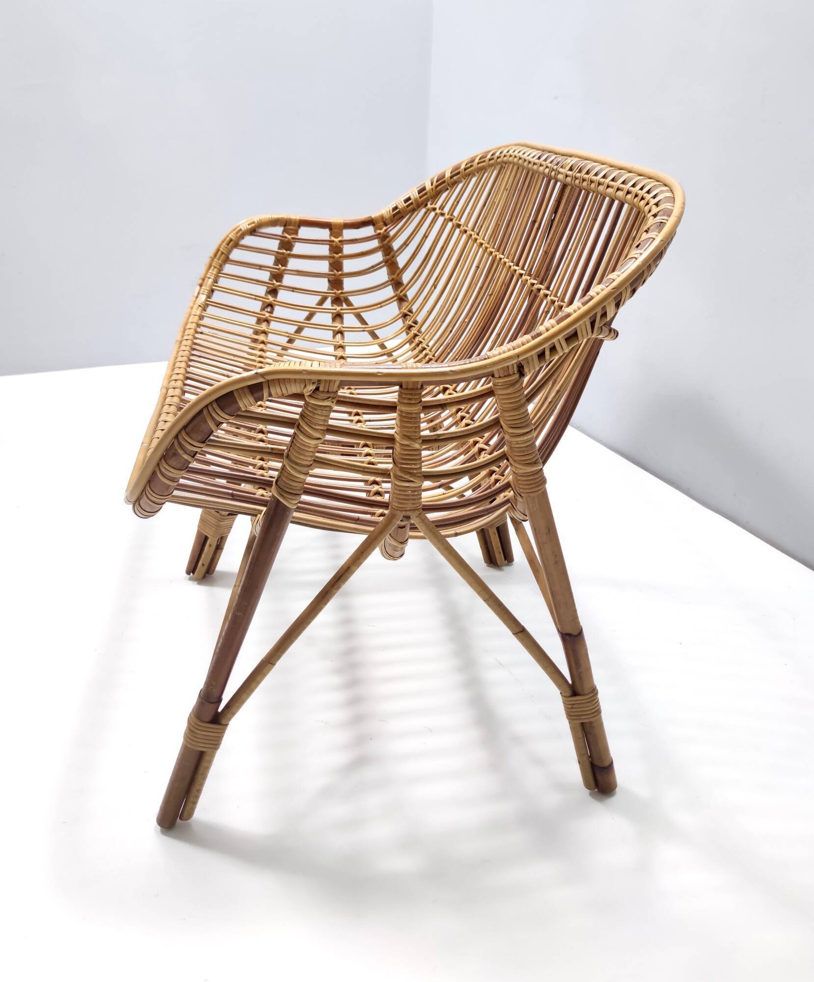 Vintage Two-Seat Bamboo Sofa, Made in Italy