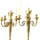Appliques murales style Louis XVI  fin 19è.  bronze doré, set de 2