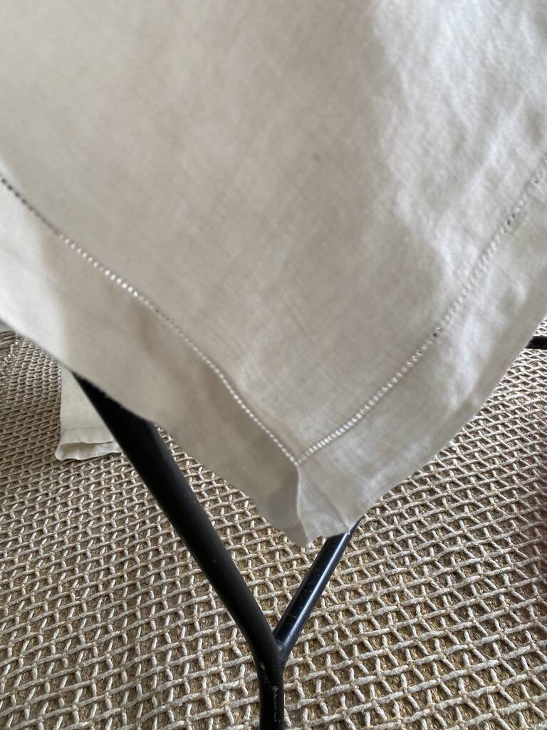 Antique damask tablecloth and its 10 napkins - 220x150 - Métis