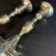 Pair of antique candlesticks - gilded bronze 18th century