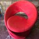 Jaymar Sculptural Post Modern Armchair with Red Spiral Ribbon, 1980s