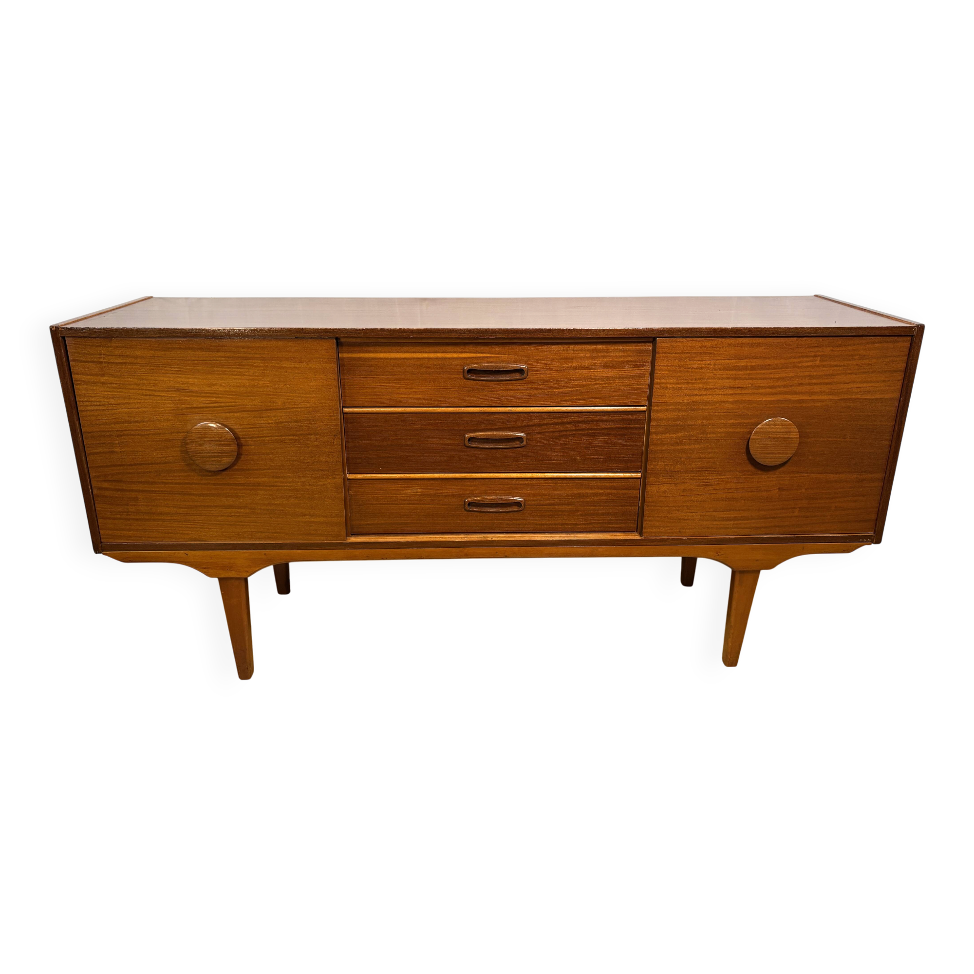 Mid Century Retro Teak Sideboard by Beautility Circa 1960 Danish Design