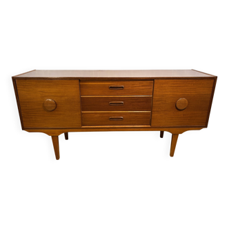 Enfilade en teck rétro des années 60 par Beautility, design danois.