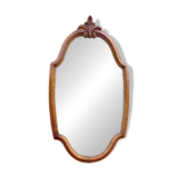 Old carved wooden mirror - 70 cm