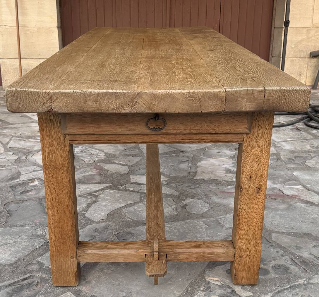 Solid oak farmhouse table
