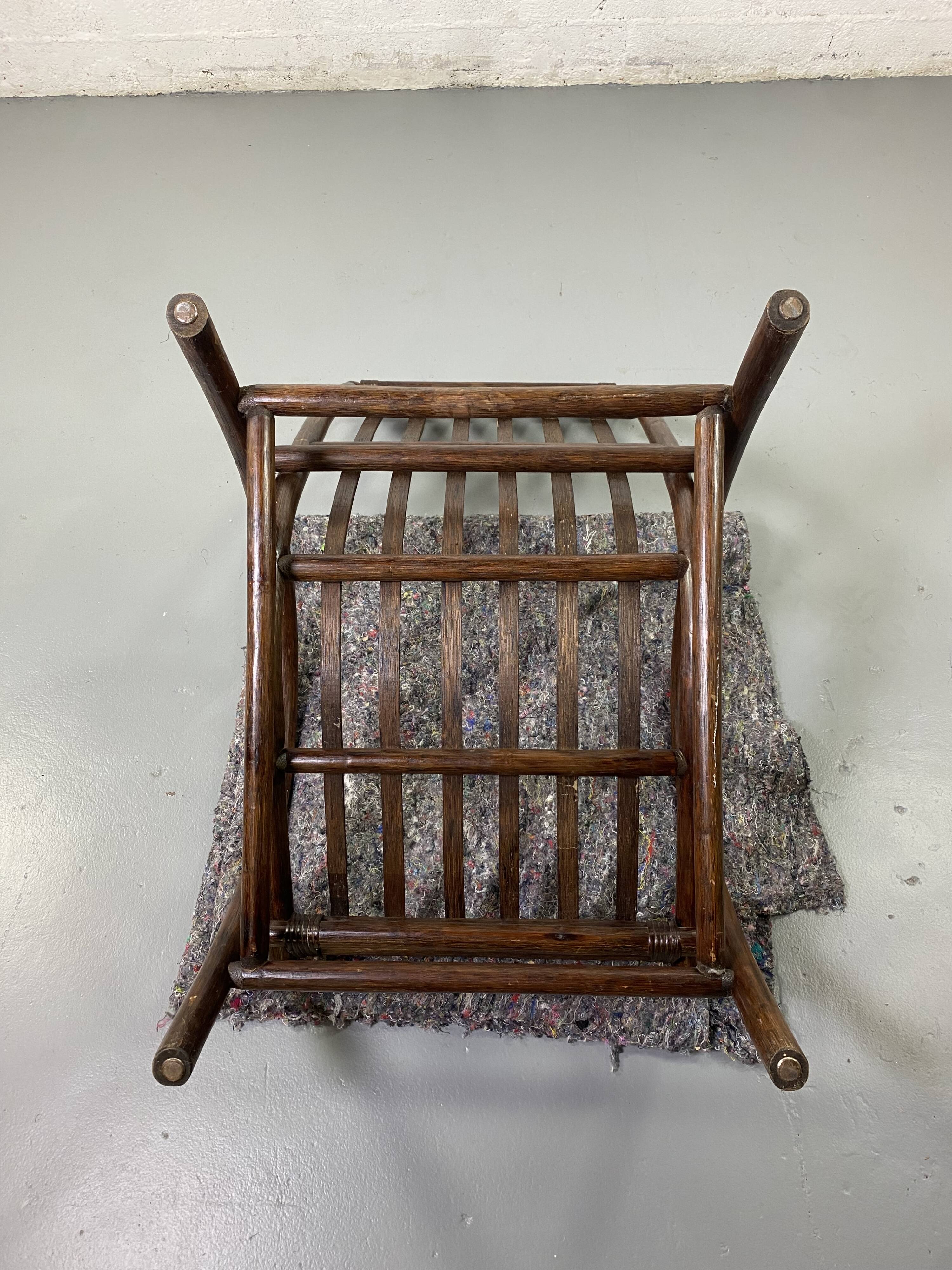 Rattan and bamboo armchair