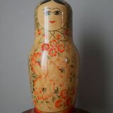 Large vintage handmade Russian doll bottle cover collectible decoration