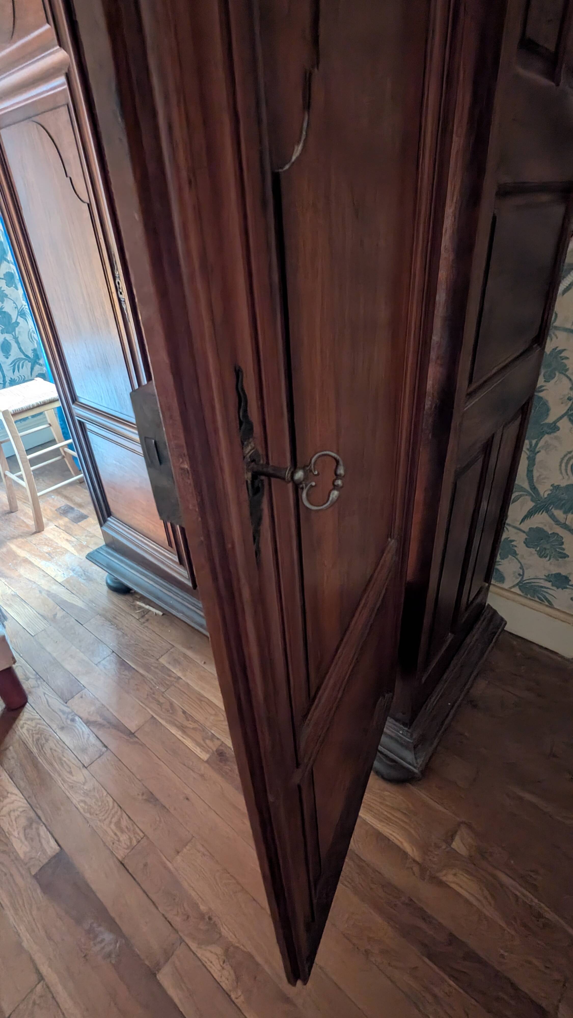 Large French provincial wardrobe in Louis XV style