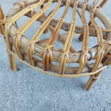 Vintage rattan children's armchair