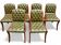 Suite de 6 chaises anglaise Cherterfield en cuir vert