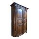 Antique 2-door wardrobe in solid oak
