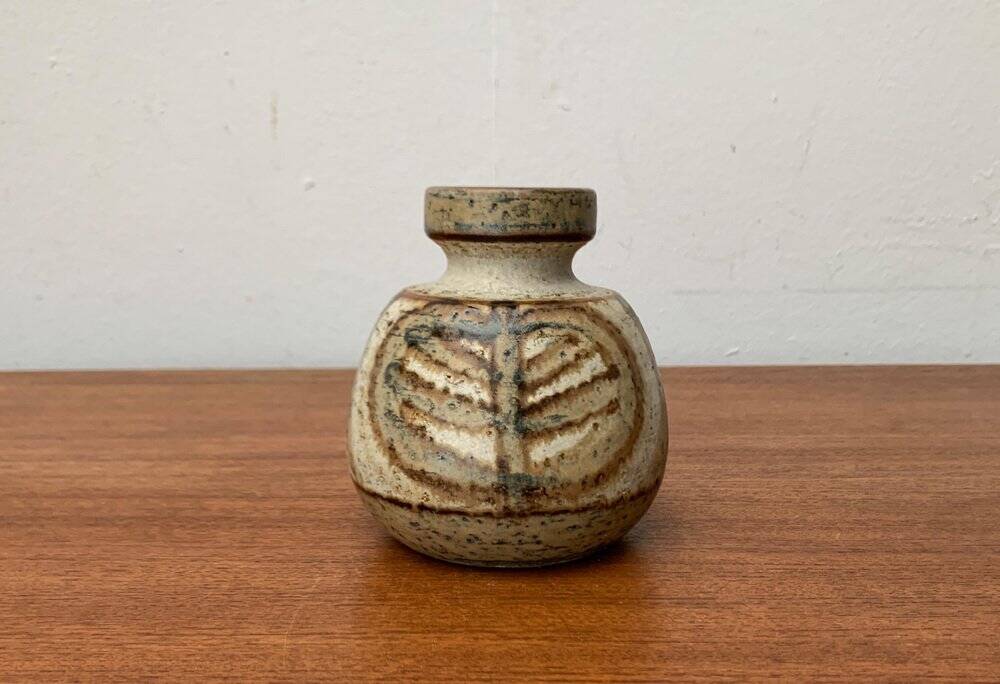 Mid-century Danish vase from Søholm pottery workshop, 1960s.