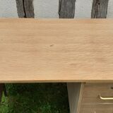 Desk 3 drawers 1 shelf year 60 vintage raw wood