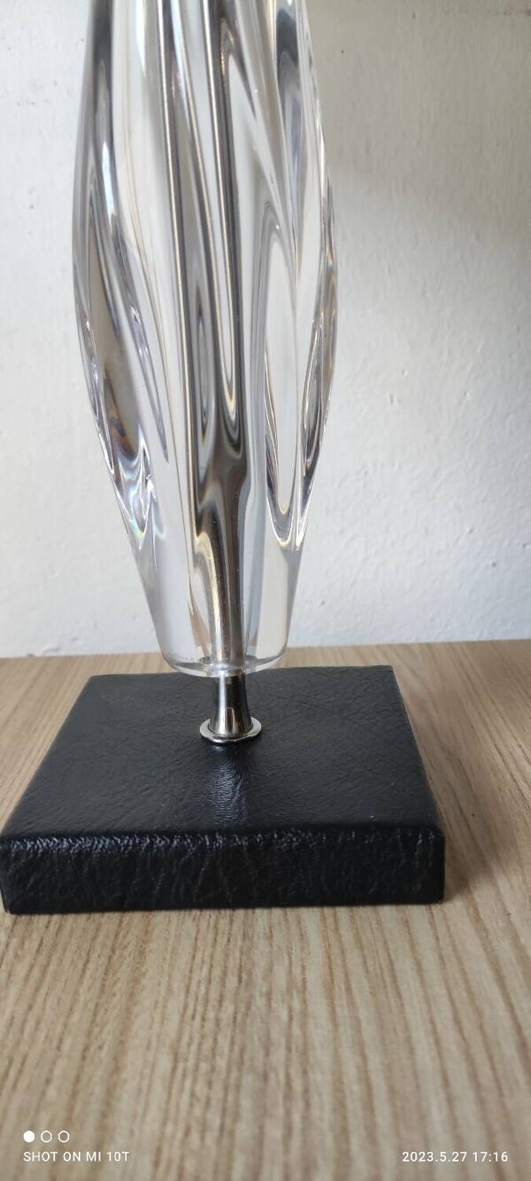 Lampe moderniste cristal Daum